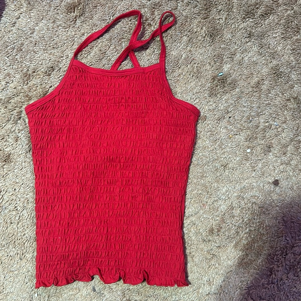 Red tank top